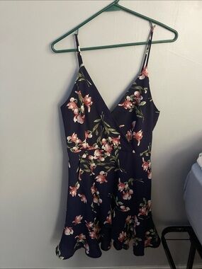 Windsor Navy Floral Strapless Dress